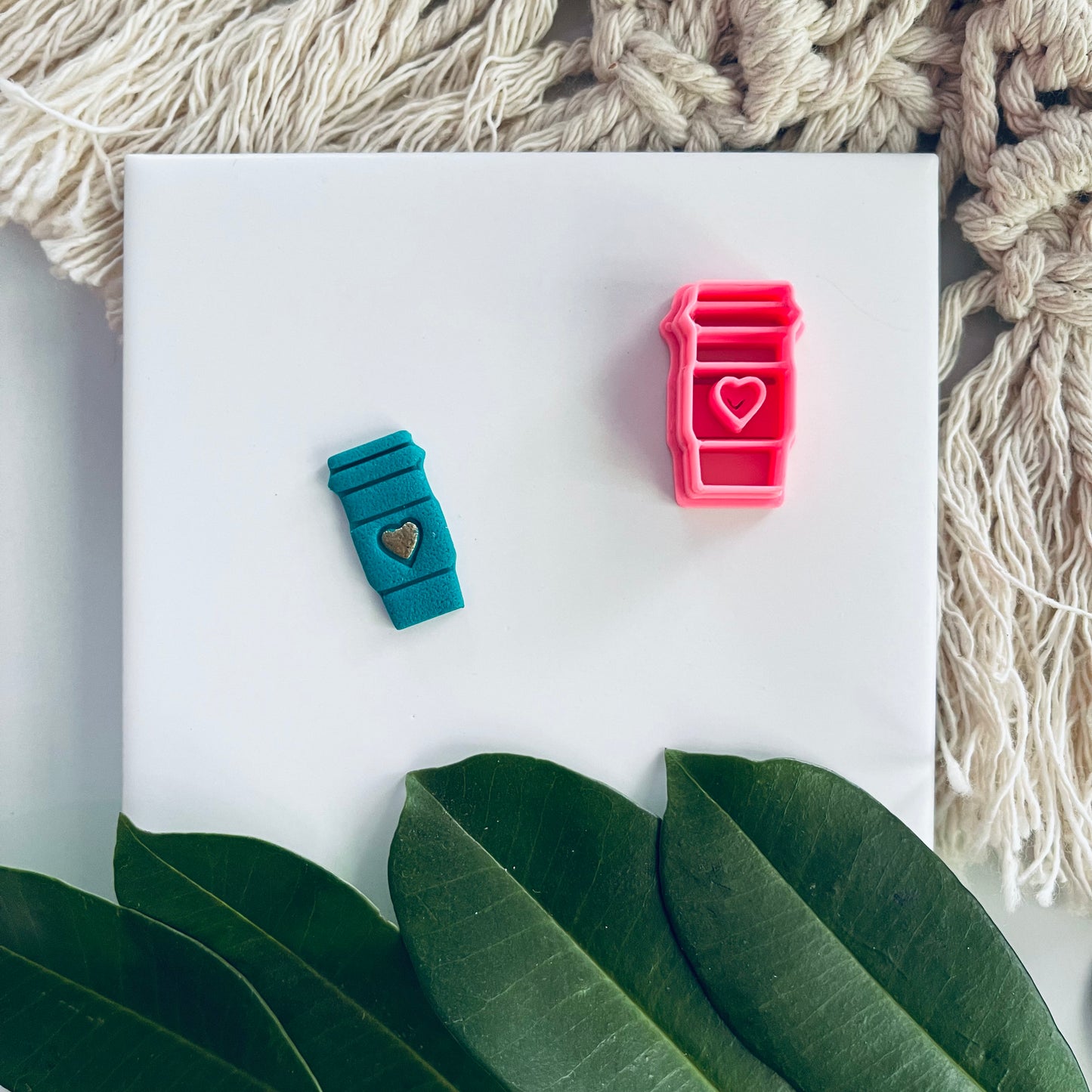 EMBOSSING CUTTER 131 - POLYMER CLAY CUTTER - VALENTINES DAY - COFFEE CUP