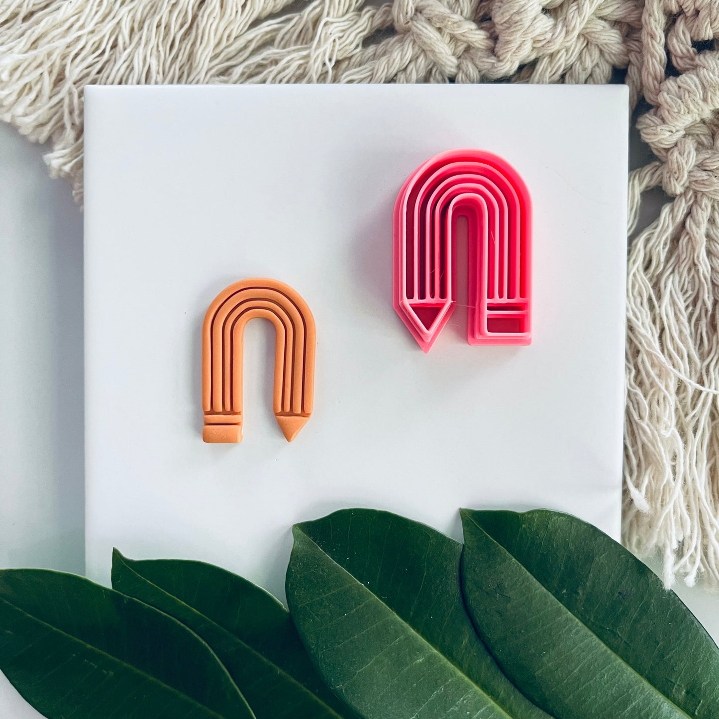 EMBOSSING CUTTER 132 - POLYMER CLAY CUTTER - VALENTINES DAY - PENCIL ARCH