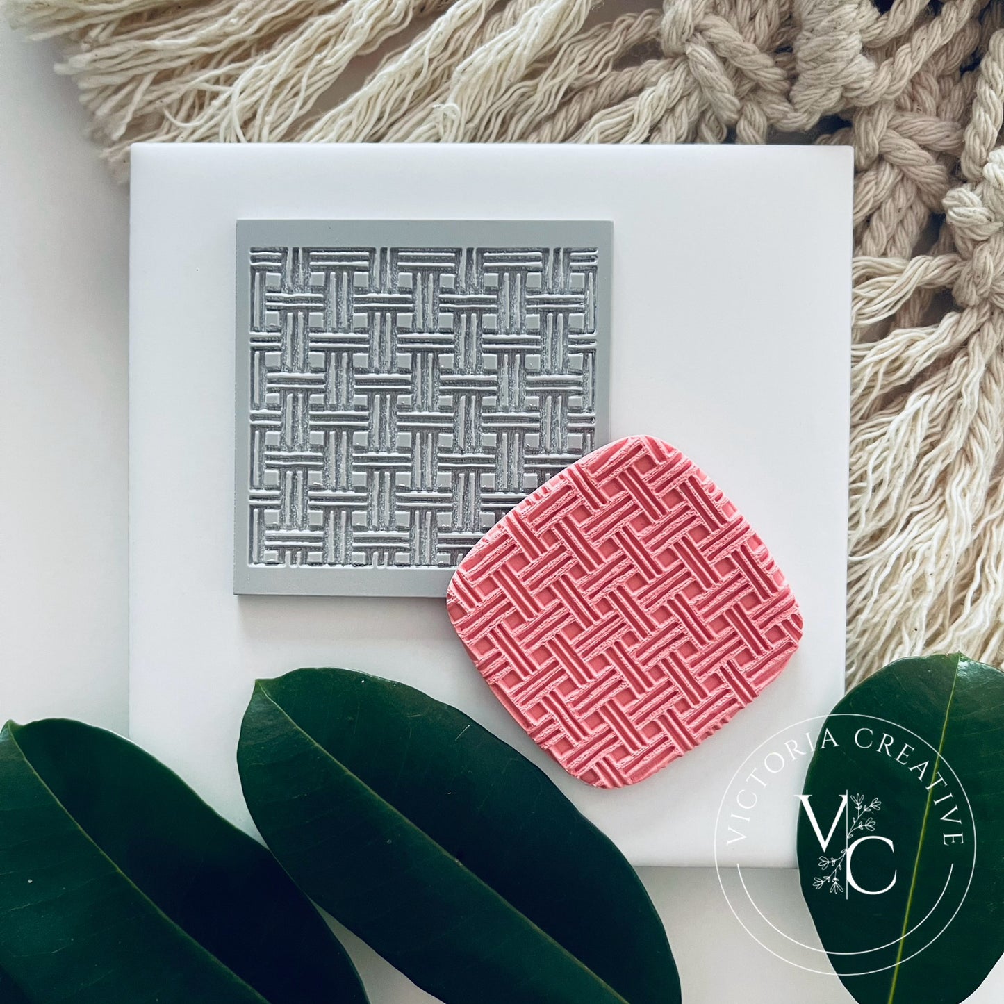 MINI FLEXI TEXTURE TILE 25 - RATTAN/WICKER - EASTER COLLECTION