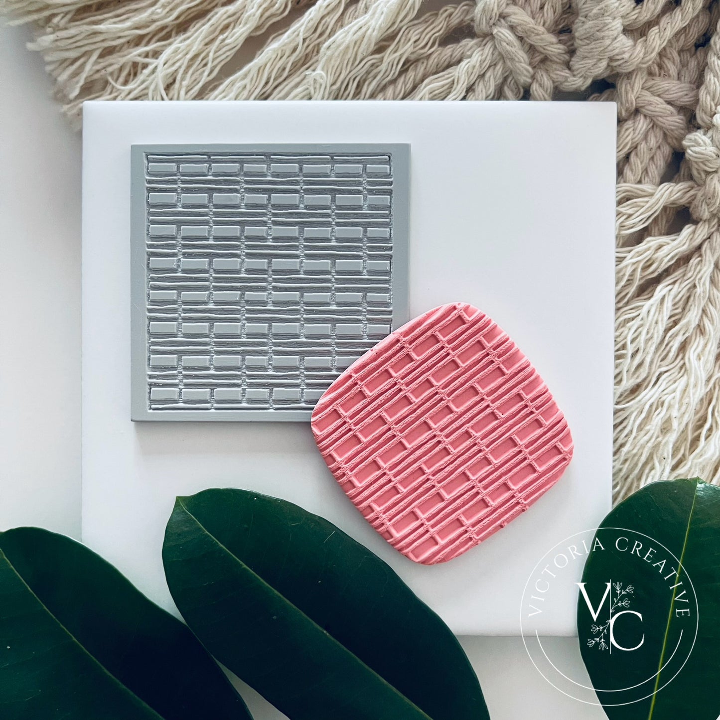 MINI FLEXI TEXTURE TILE 23 - RATTAN/WICKER - EASTER COLLECTION