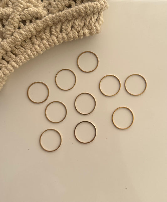 STAINLESS STEEL SILVER AND GOLD CIRCLE CONNECTORS - JEWELLERY FINDINGS
