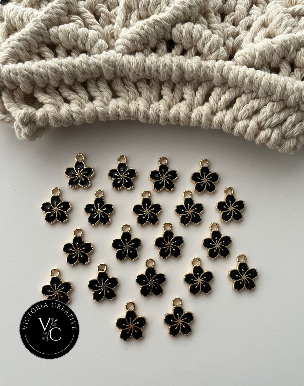 Black Flower - Jewellery Findings - Gold Jewellery Findings - SPRING 2025