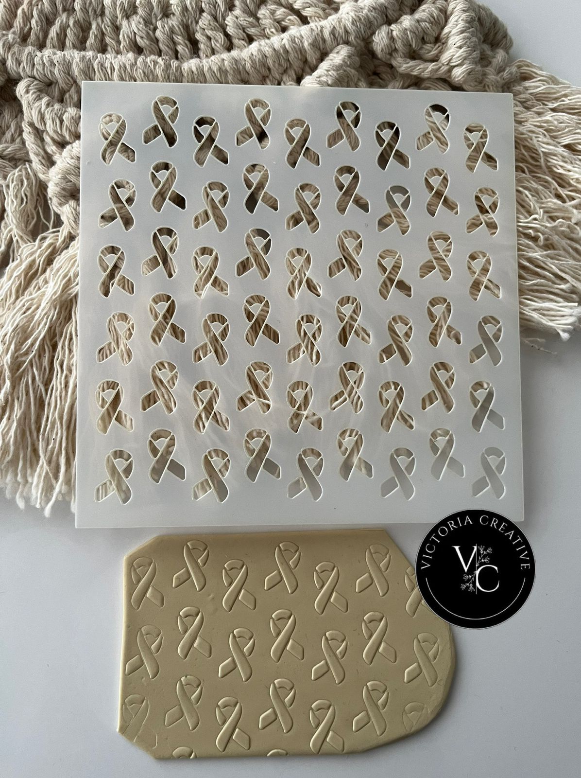 CLAY STENCIL 001 - BREAST CANCER AWARENESS 2025