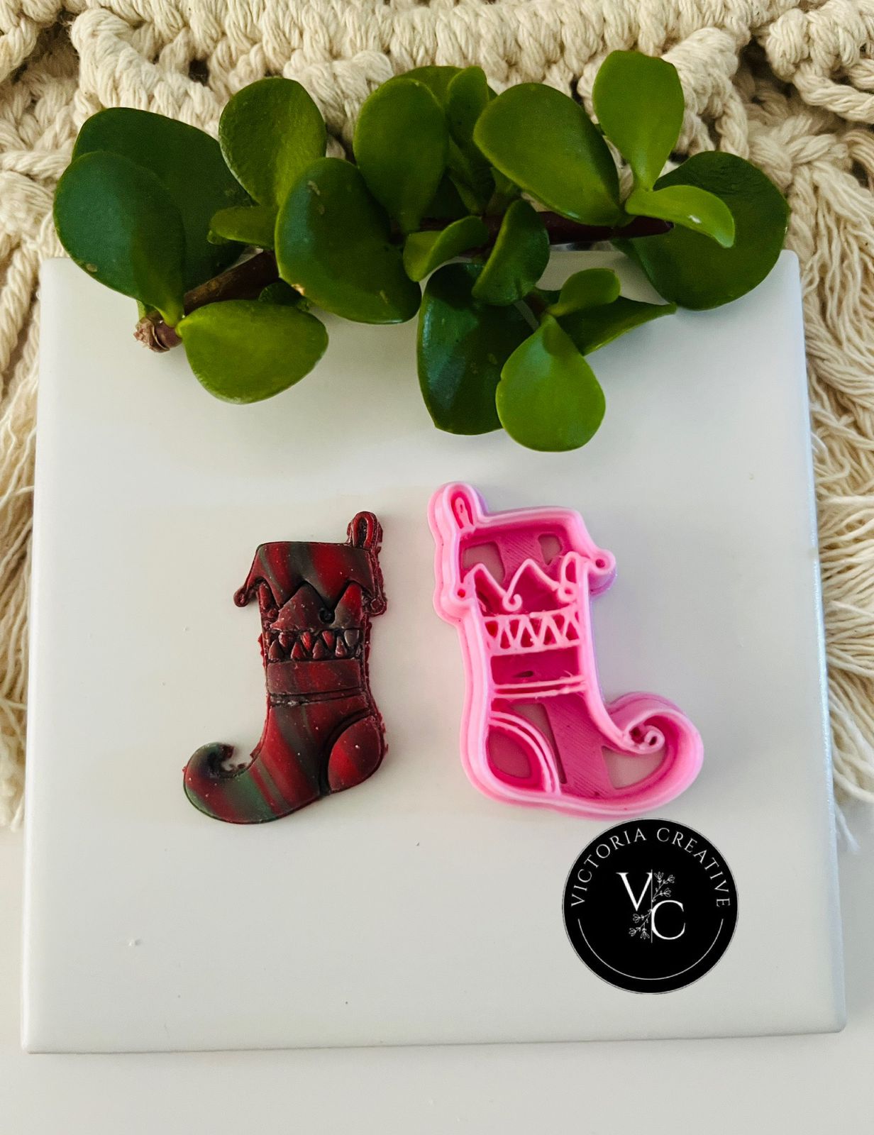 CHRISTMAS STOCKING CUTTER (SET OF 2) - CHRISTMAS COLLECTION 2025 - POLYMER CLAY CUTTERS