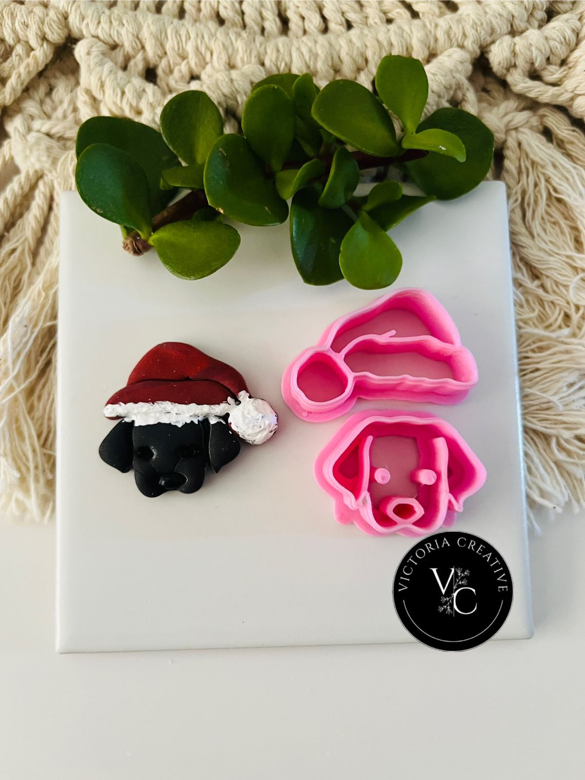 DOG WITH HAT CUTTER (SET OF 2) - CHRISTMAS COLLECTION 2025 - POLYMER CLAY CUTTERS