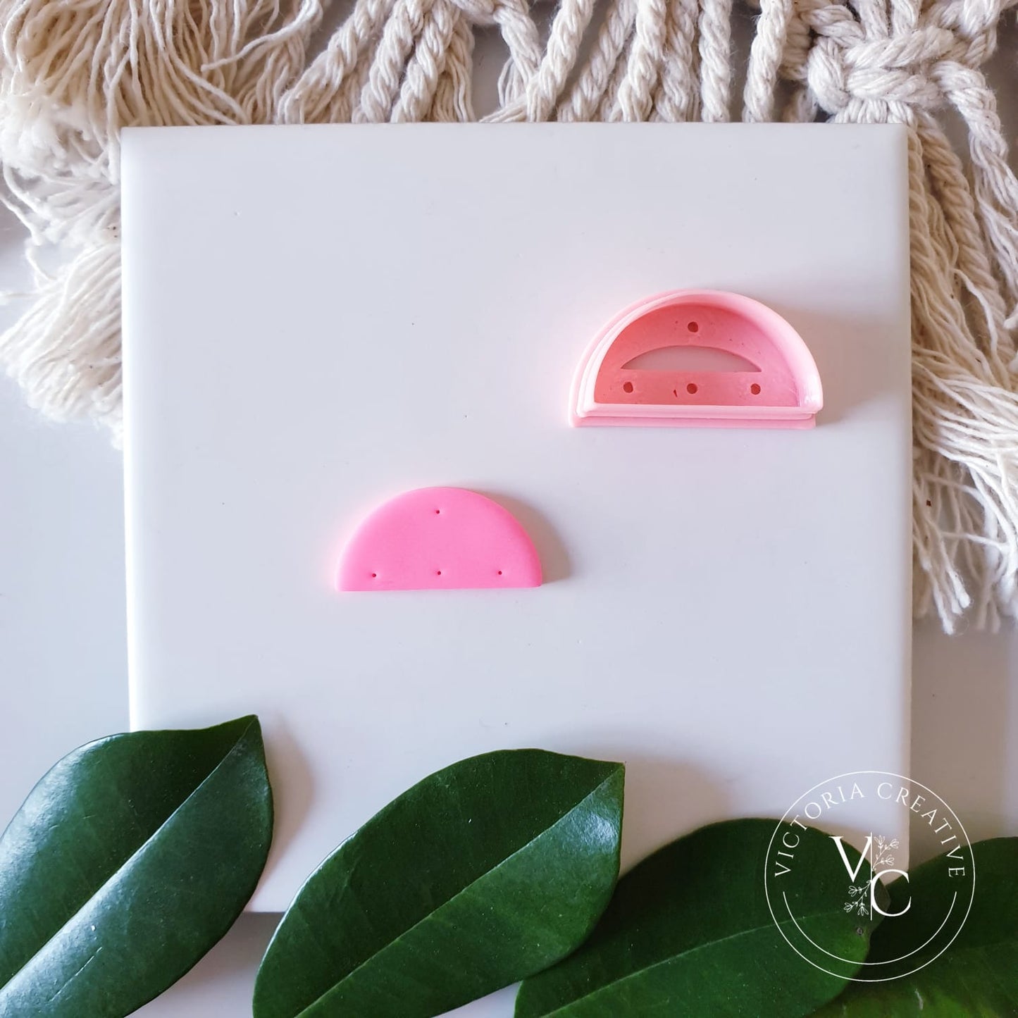 GUIDED HALF CIRCLE CUTTER - POLYMER CLAY CUTTER - RETRO COLLECTION