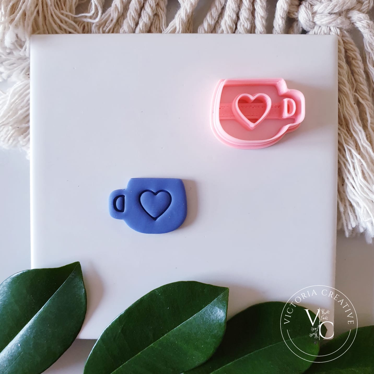 EMBOSSING CUTTER 115 - POLYMER CLAY CUTTER - RETRO COLLECTION COFFEE CUP