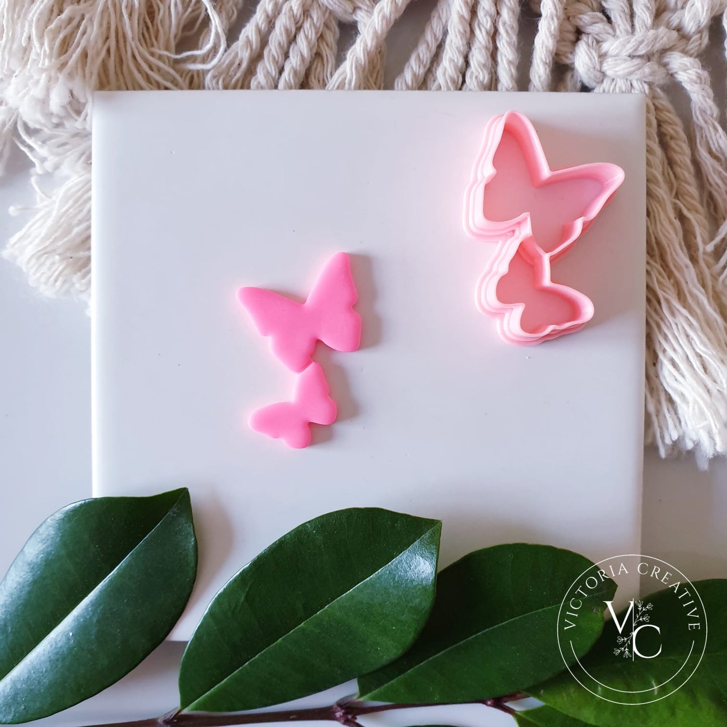 EMBOSSING CUTTER 117 - POLYMER CLAY CUTTER - RETRO COLLECTION BUTTERFLY