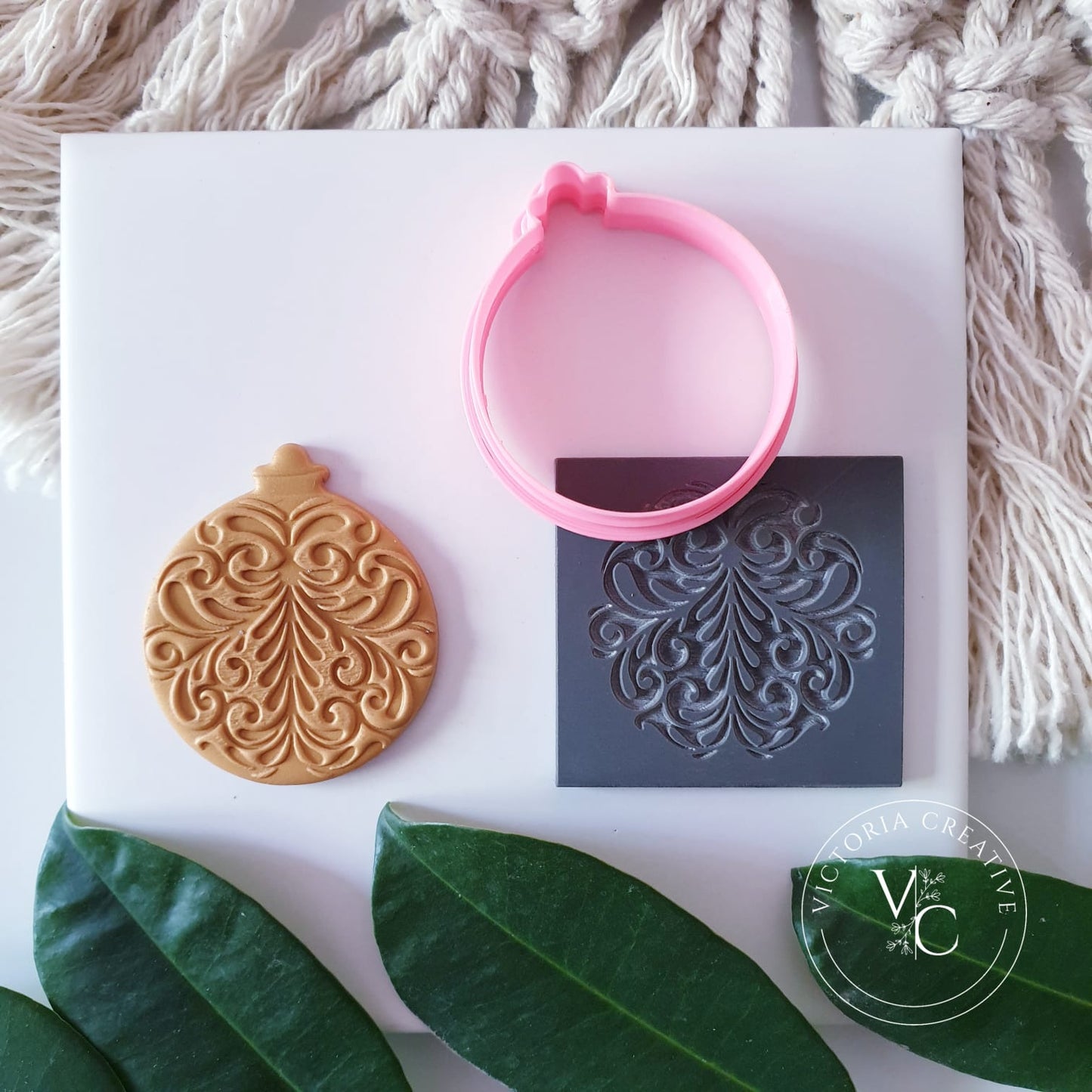 FLEXI STAMP AND CUTTER COMBO 8 - POLYMER CLAY CUTTERS - CHRISTMAS 2023 ORNAMENT