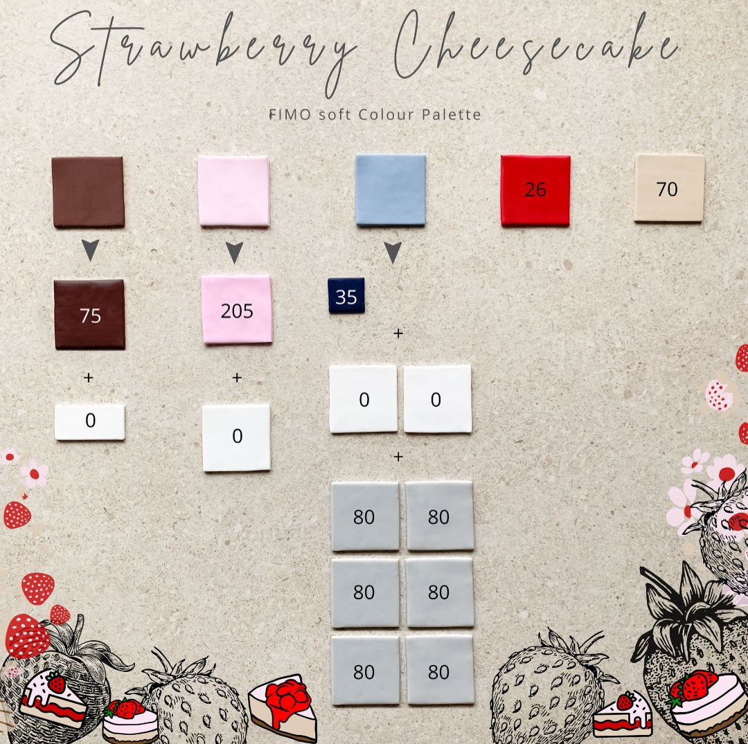 STRAWBERRY CHEESE CAKE COLOUR RECIPES
