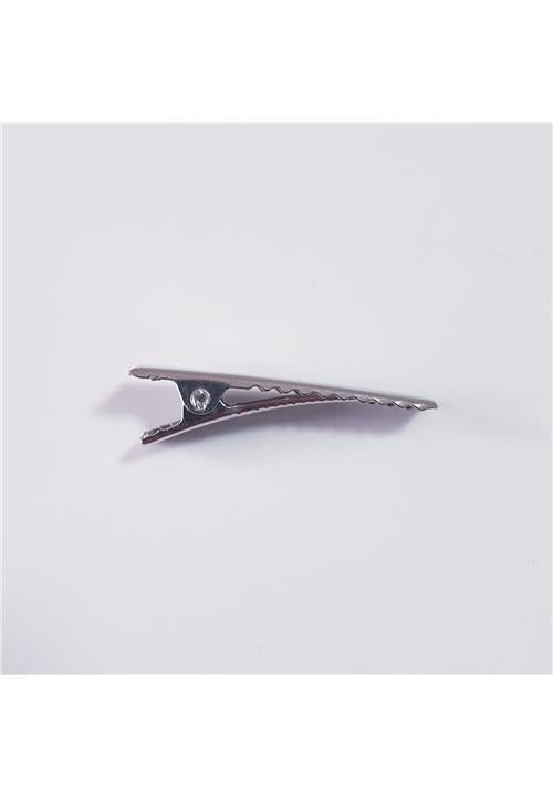 SILVER FLAT BACK HAIR CLIP - 32mm - JEWELLERY FINDINGS
