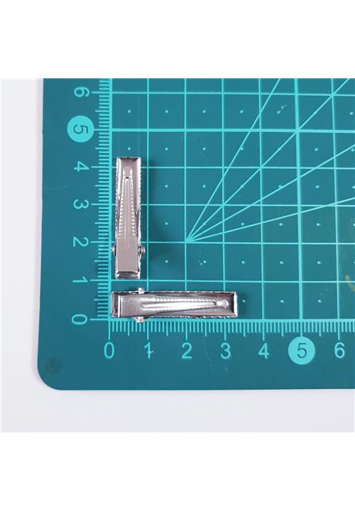 SILVER FLAT BACK HAIR CLIP - 32mm - JEWELLERY FINDINGS