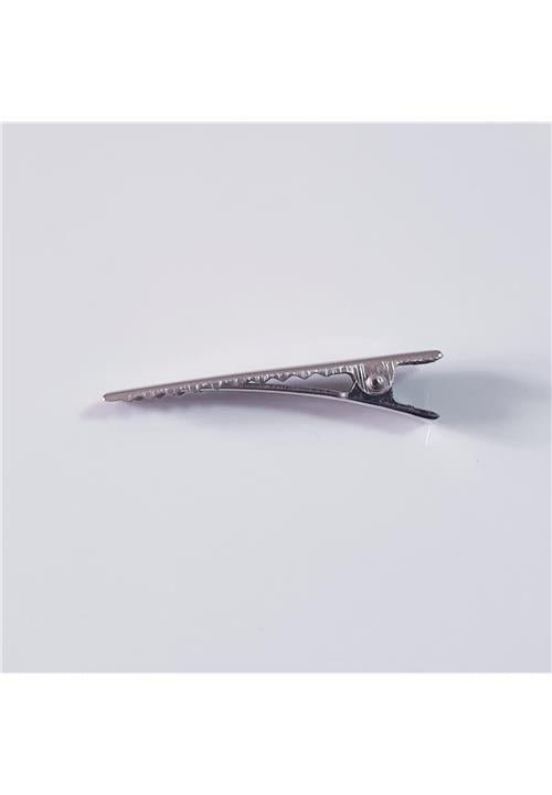 SILVER FLAT BACK HAIR CLIP - 46MM - JEWELLERY FINDINGS