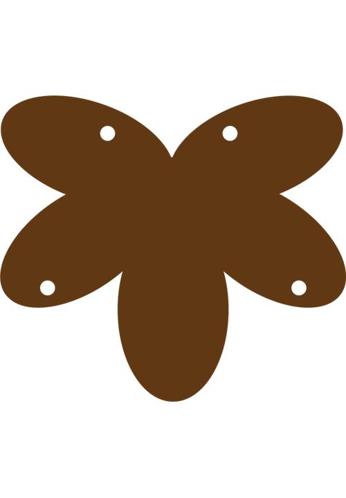 GOLD MIRRORED FINDINGS - 5 LEAF FLOWER