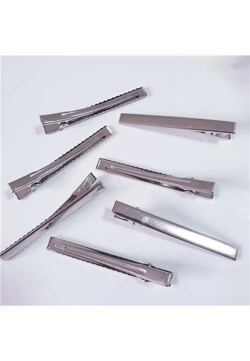 SILVER FLAT BACK HAIR CLIP - 76mm - JEWELLERY FINDINGS