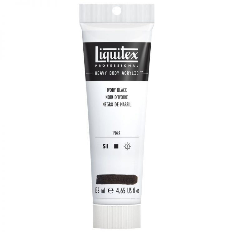 LIQUITEX HEAVY BODY ACRYLIC PAINT - IVORY BLACK