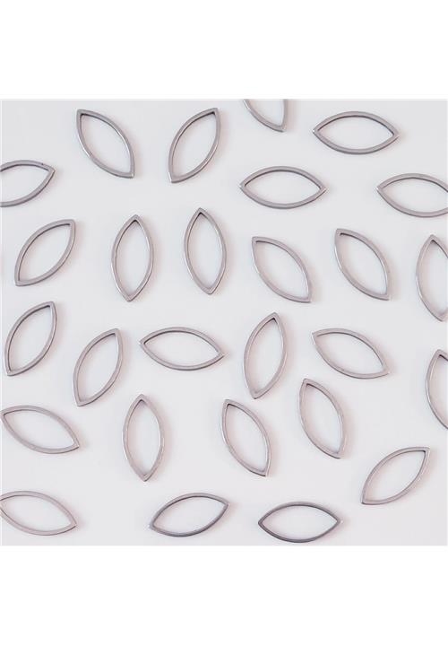 STAINLESS STEEL SILVER LEAF CONNECTOR - JEWELLERY FINDINGS