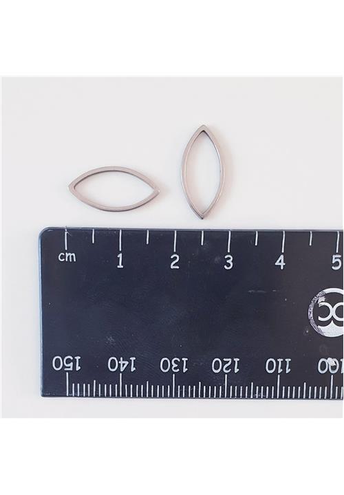 STAINLESS STEEL SILVER LEAF CONNECTOR - JEWELLERY FINDINGS