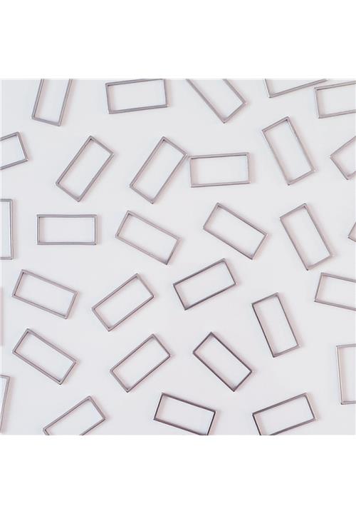 STAINLESS STEEL SILVER RECTANGLE CONNECTOR - JEWELLERY FINDINGS