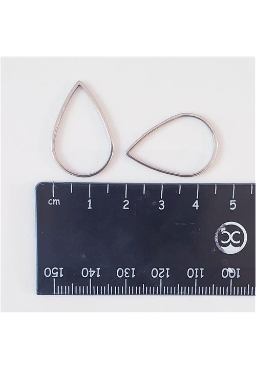 STAINLESS STEEL SILVER TEARDROP CONNECTOR - JEWELLERY FINDINGS