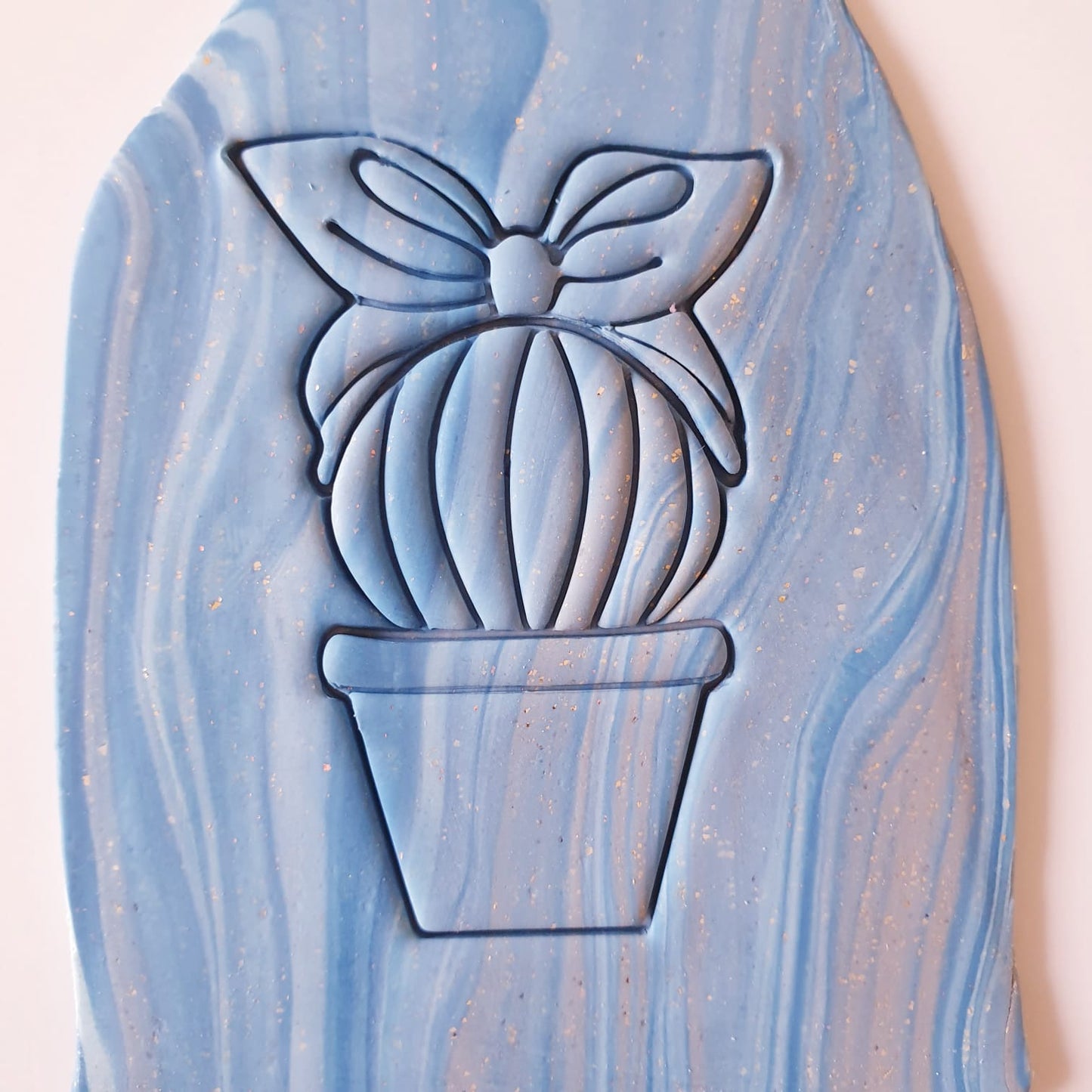 CACTUS POT PLANT MAGNET - POLYMER CLAY CUTTER - HOMEWARE