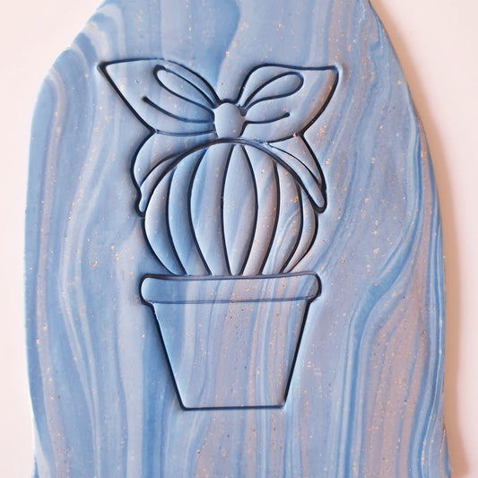 CACTUS POT PLANT MAGNET - POLYMER CLAY CUTTER - HOMEWARE