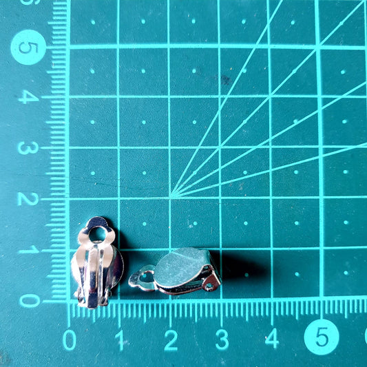 SILVER CLIP ON BLANKS - NICKEL FREE - JEWELLERY FINDINGS