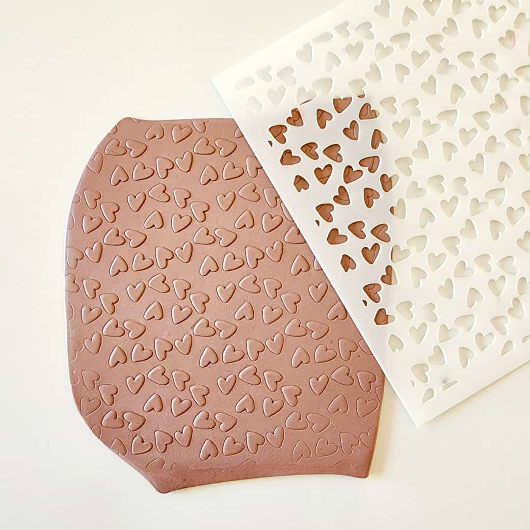 CLAY STENCIL - 11 - VALENTINES DAY - HEARTS