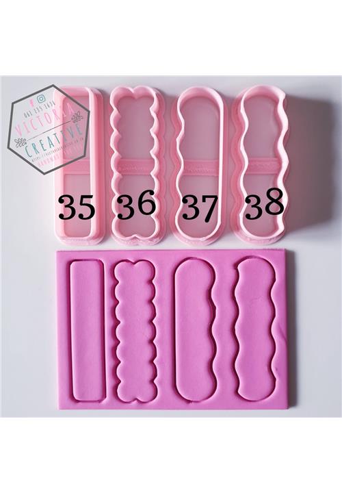 BARRETTE CUTTERS - HAIR CLIP POLYMER CLAY CUTTERS 8