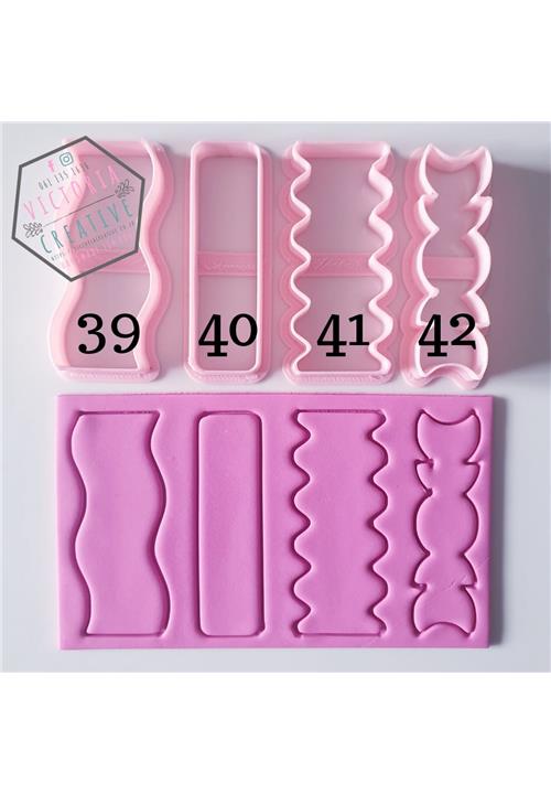BARRETTE CUTTERS - HAIR CLIP POLYMER CLAY CUTTERS 9