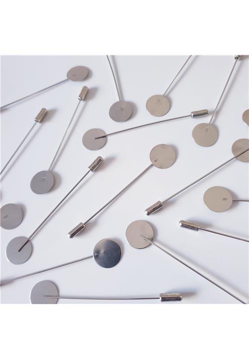 SILVER CORSAGE PIN - NICKEL FREE - JEWELLERY FINDINGS