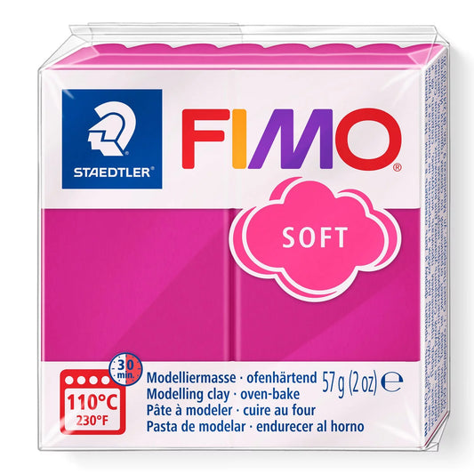 FIMO SOFT RASPBERRY - POLYMER CLAY - 57G BLOCK