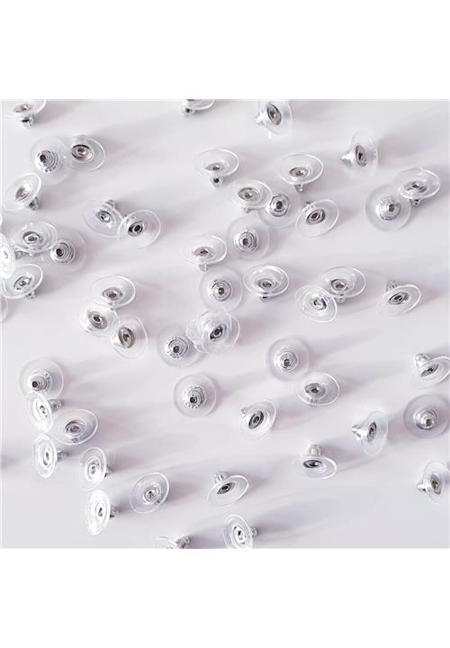 SILVER PLASTIC CAPPED BUTTERFLIES - NICKEL FREE - JEWELLERY FINDINGS