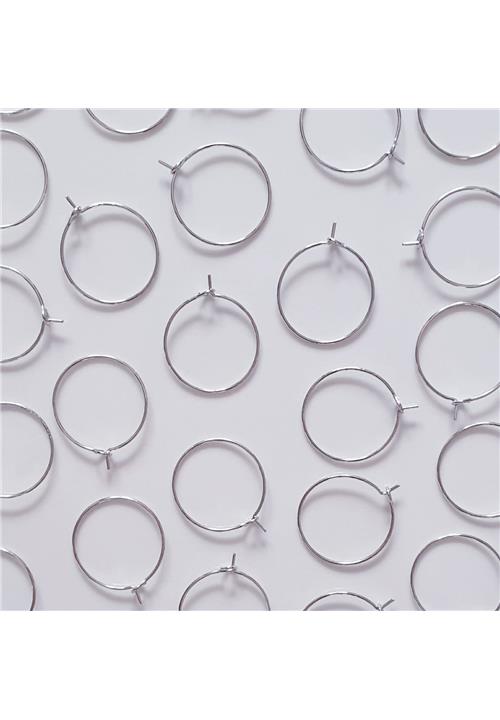 SILVER EARRING HOOPS - STAINLESS STEEL - JEWELLERY FINDINGS