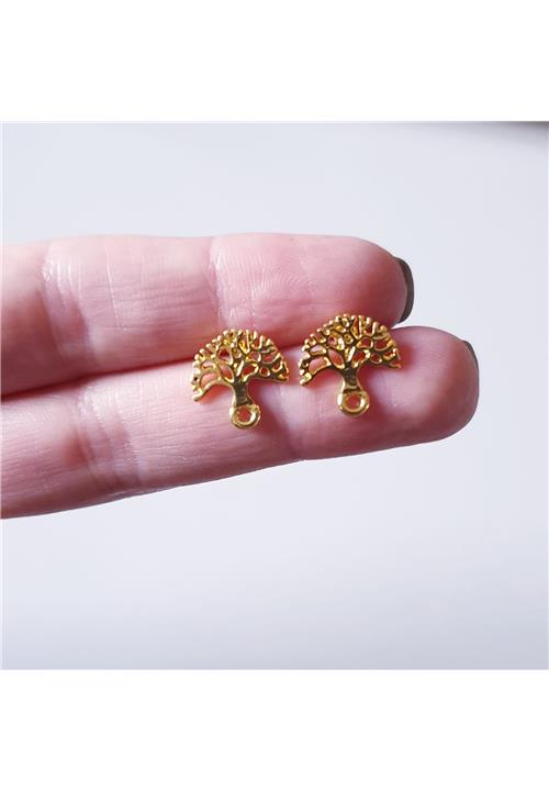 TREE OF LIFE STUDS WITH LOOP - NICKLE FREE FINDINGS