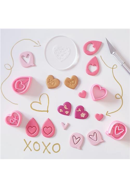 VALENTINES DAY CUTTER SET - POLYMER CLAY CUTTER