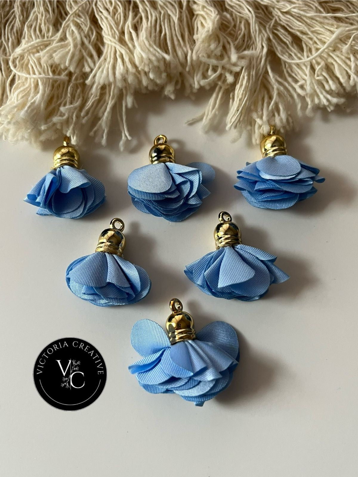 GOLD CAPPED PETAL TASSLES - JEWELLERY FINDINGS - GOLD JEWELLERY FINDINGS