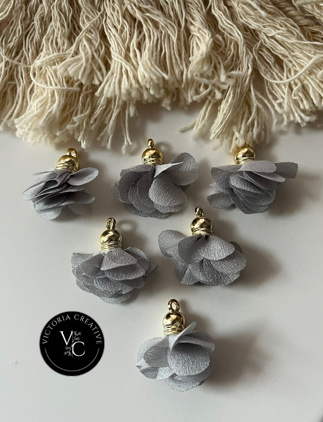 GOLD CAPPED PETAL TASSLES - JEWELLERY FINDINGS - GOLD JEWELLERY FINDINGS