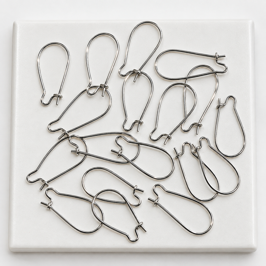 Silver Earloop Finding (25mm)