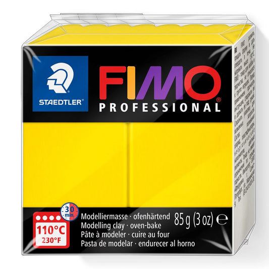FIMO PROFESSIONAL TRUE YELLOW - POLYMER CLAY - 85G BLOCK