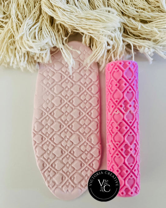 TEXTURE ROLLER 8 - TEXTURE ROLLER - POLYMER CLAY