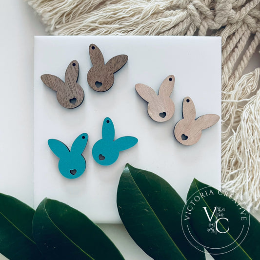BUNNY HEART - WOOD FINDINGS - EASTER COLLECTION