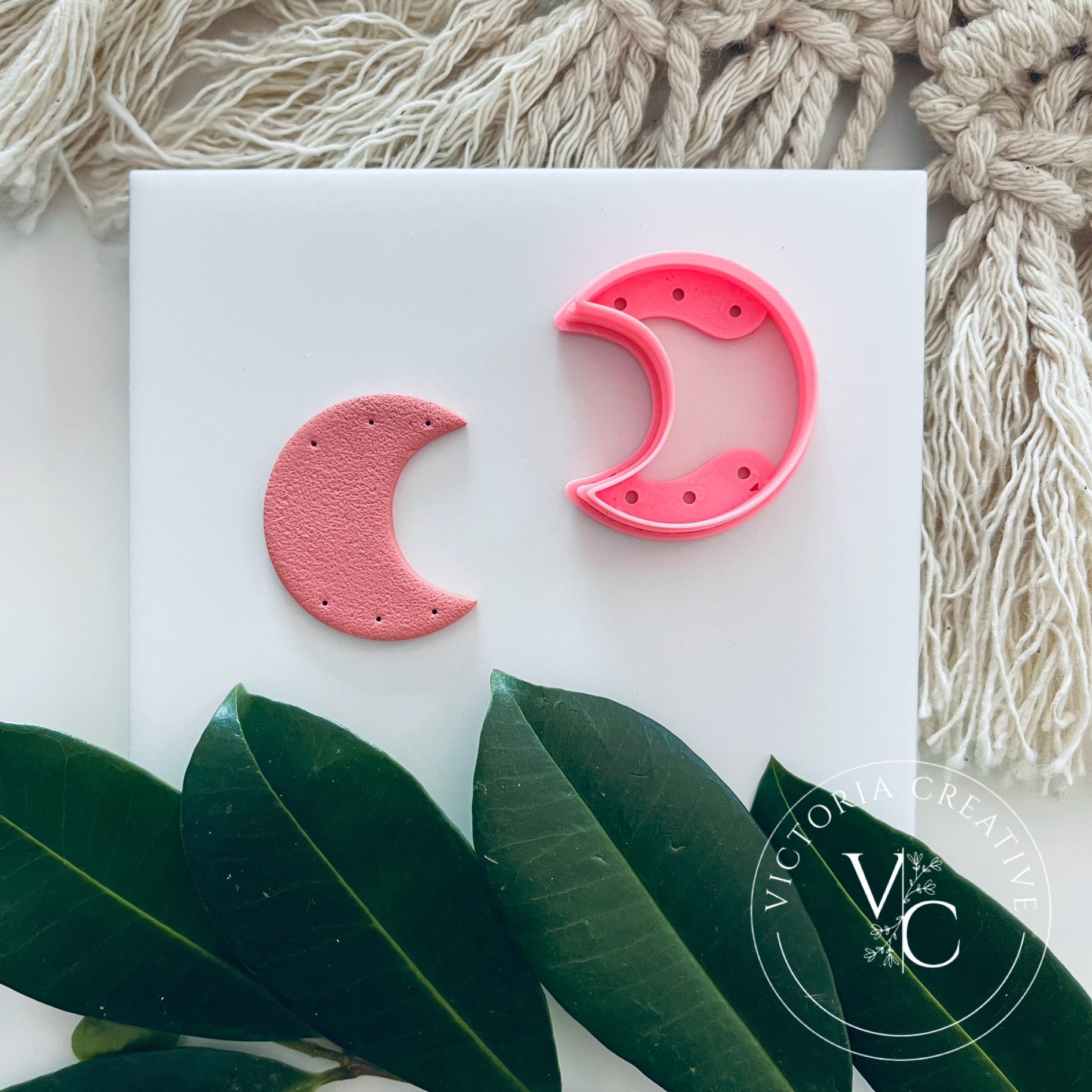 GUIDED MOON CUTTER POLYMER CLAY CUTTER EASTER COLLECTION