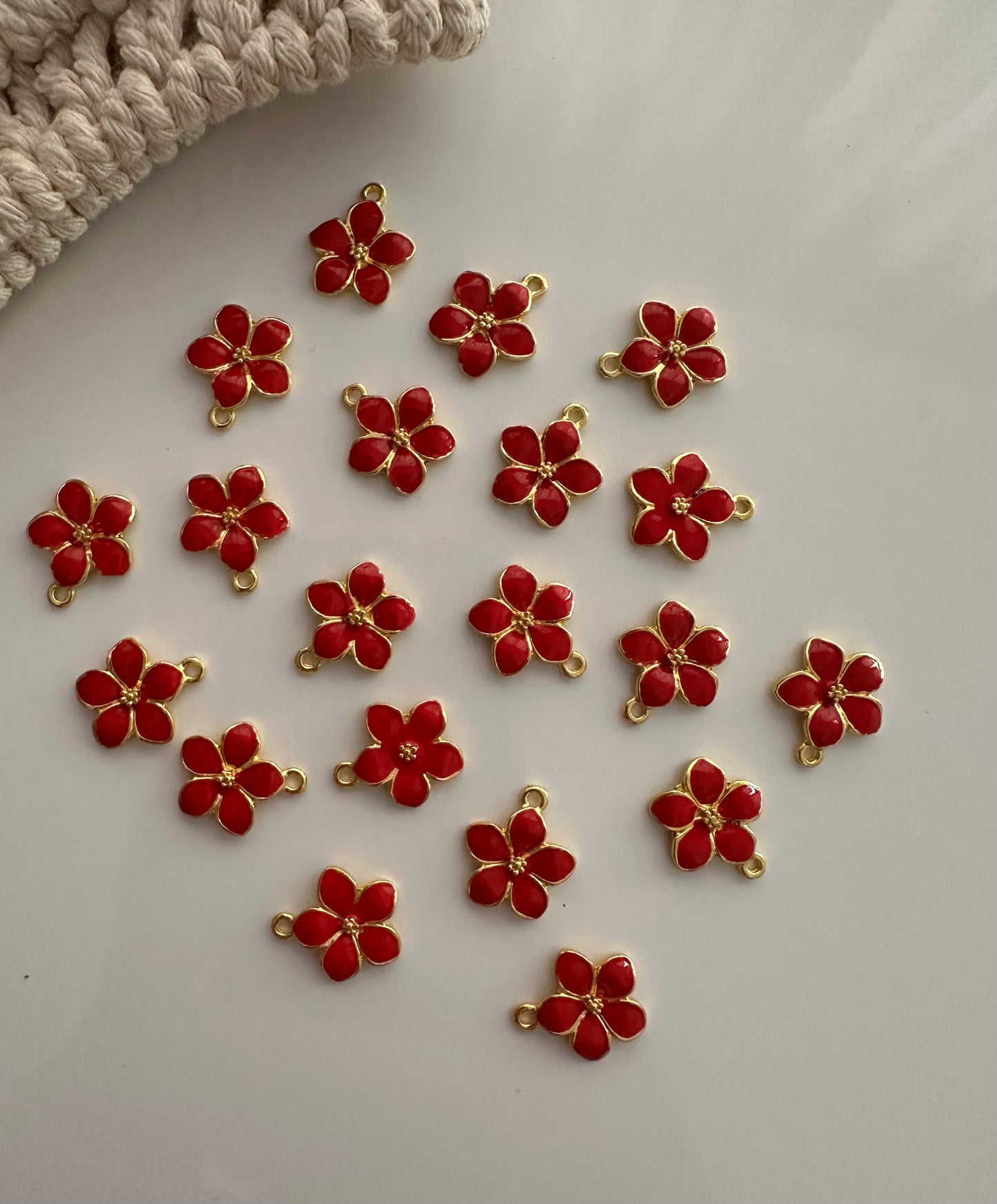 HIBISCUS FLOWER FINDING - VALENTINE'S DAY COLLECTION 2025 - GOLD JEWELLERY FINDINGS