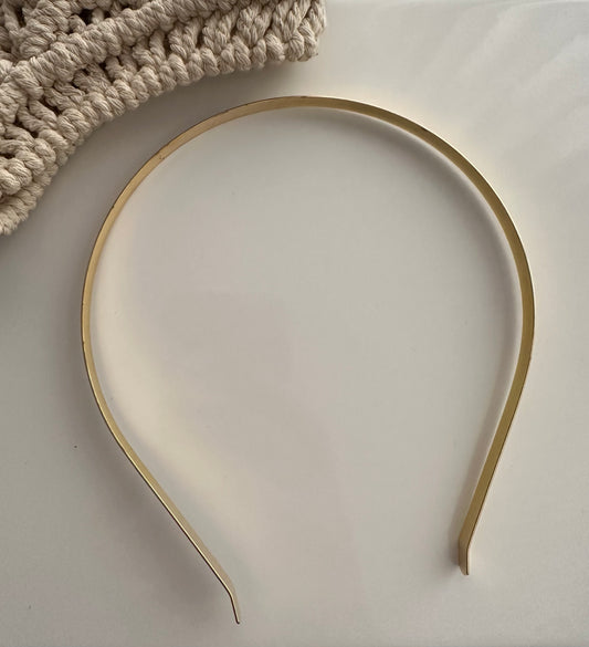 GOLD ALICE BAND - 7mm THICK - JEWELLERY FINDINGS