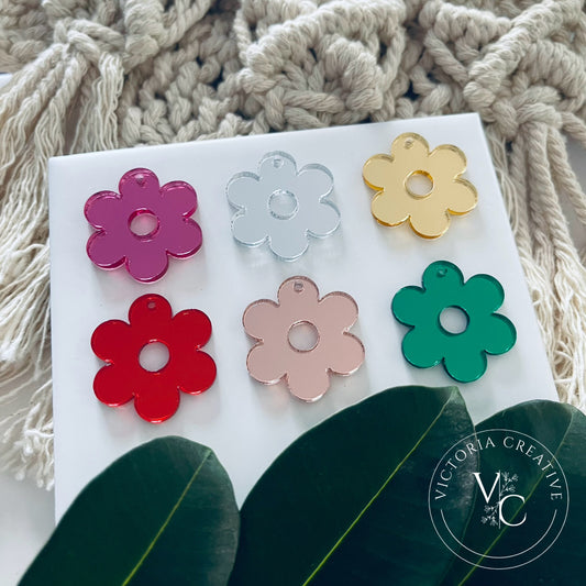 6 PETAL FLOWER - WOOD FINDINGS - FLORAL COLLECTION