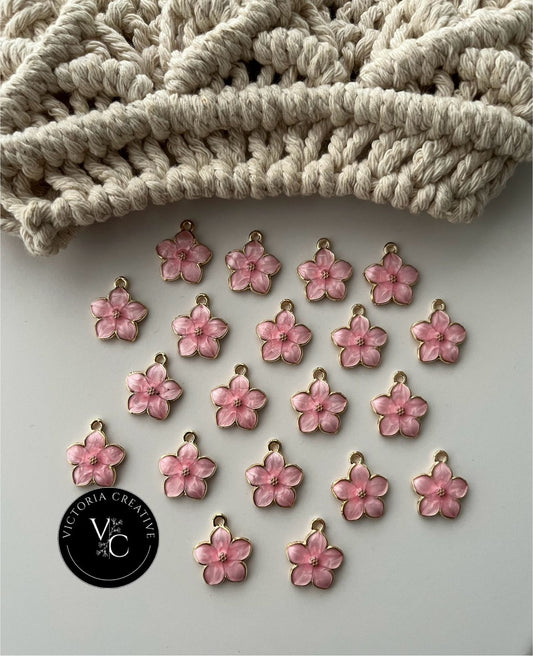 Pink Hibiscus Flower - Jewellery Findings - Gold Jewellery Findings - SPRING 2025