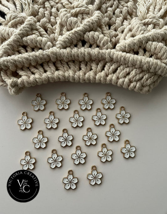 White Flower - Jewellery Findings - Gold Jewellery FIndings - SPRING 2025