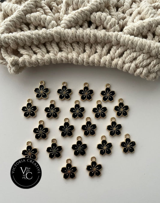 Black Flower - Jewellery Findings - Gold Jewellery Findings - SPRING 2025