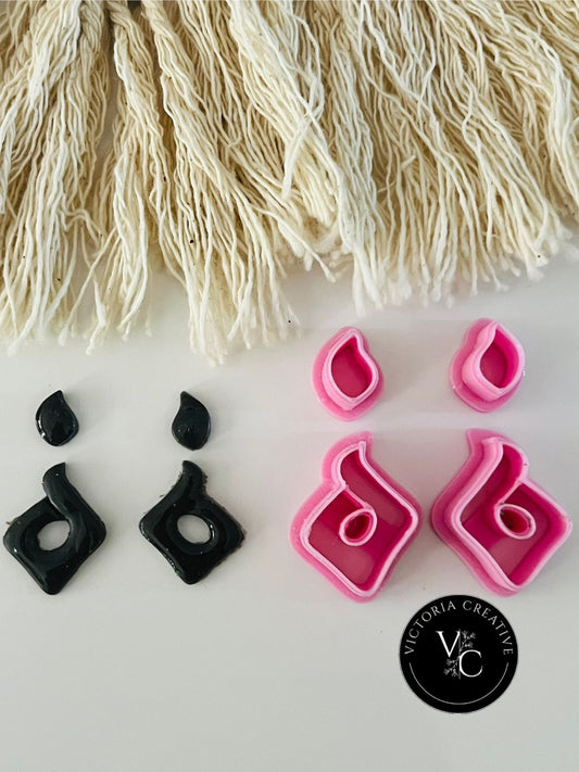 ABSTRACT FIRE COMBO (SET OF 4) - POLYMER CLAY CUTTERS